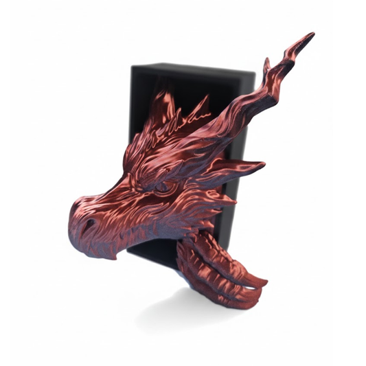 CINDERCLAW (BLACK AND RED DRAGON BOOKEND)