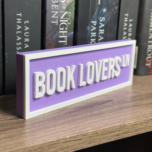 Book Lovers Street Sign | Bookshelf Decor