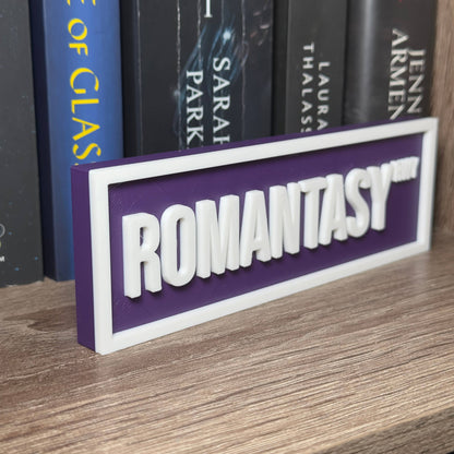 Romantasy Street Sign | Bookshelf Decor