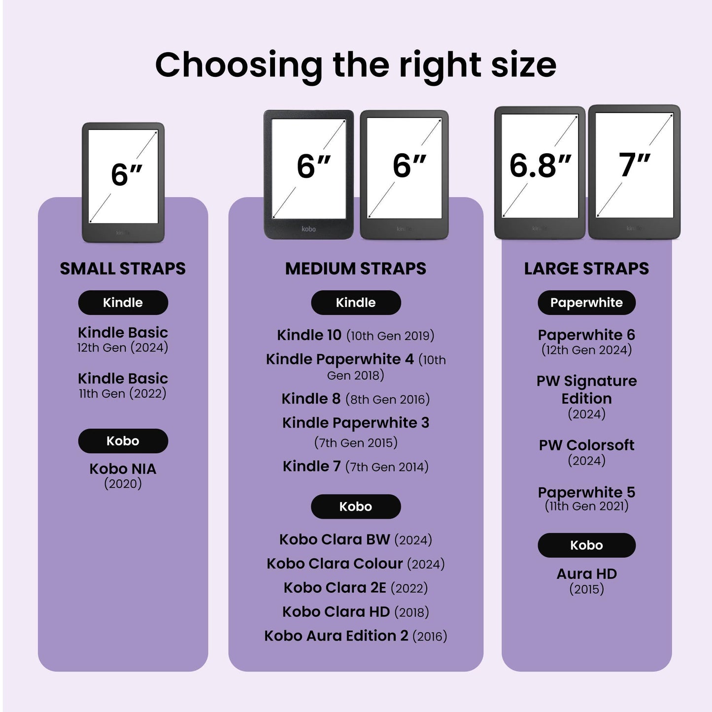 Kindle Straps Black - Set of Two: OASIS