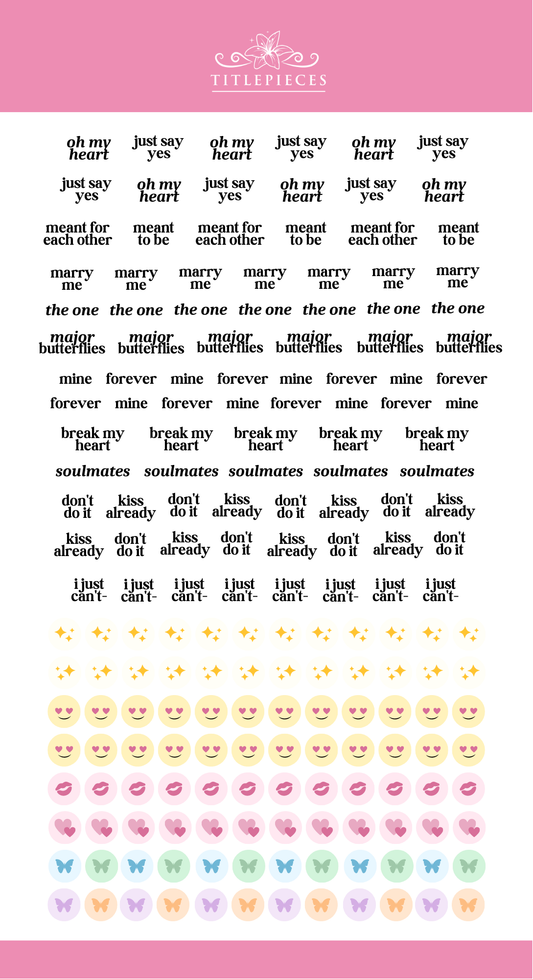 Annotation Stickers (Genre): Sweet Romance