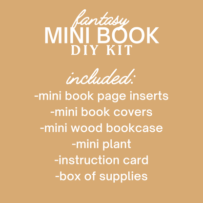 Fantasy Mini Book DIY KIT: White / Deluxe Bookcase