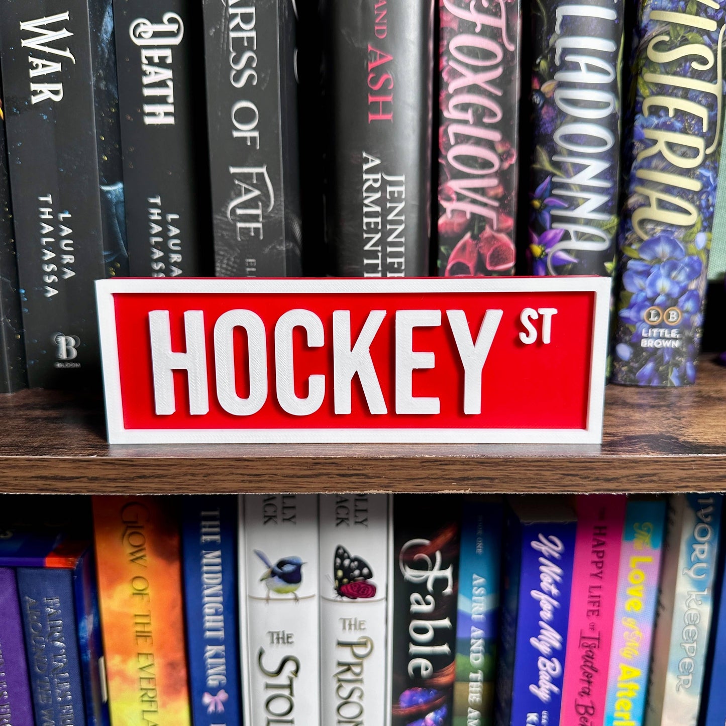 Hockey Street Sign | Bookshelf Decor: Blue