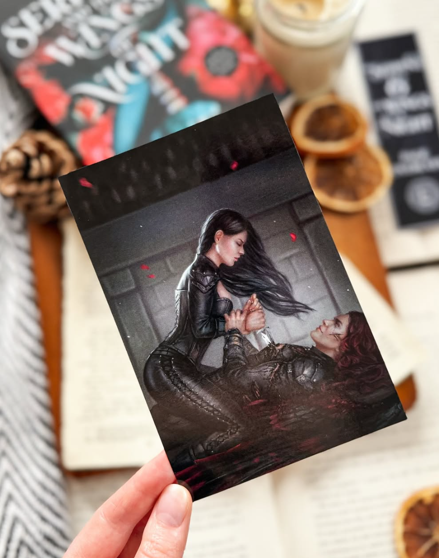Vampire romance art prints — Crowns of Nyaxia 4×6 postcard set