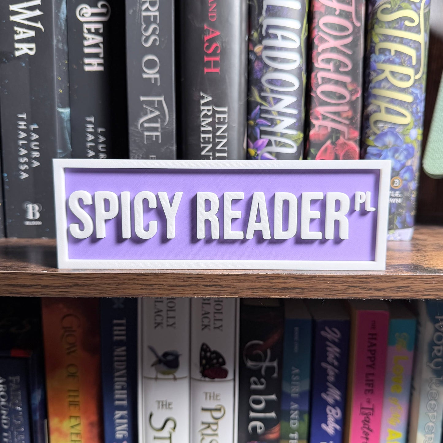 Spicy Reader Street Sign | Bookshelf Decor: Red