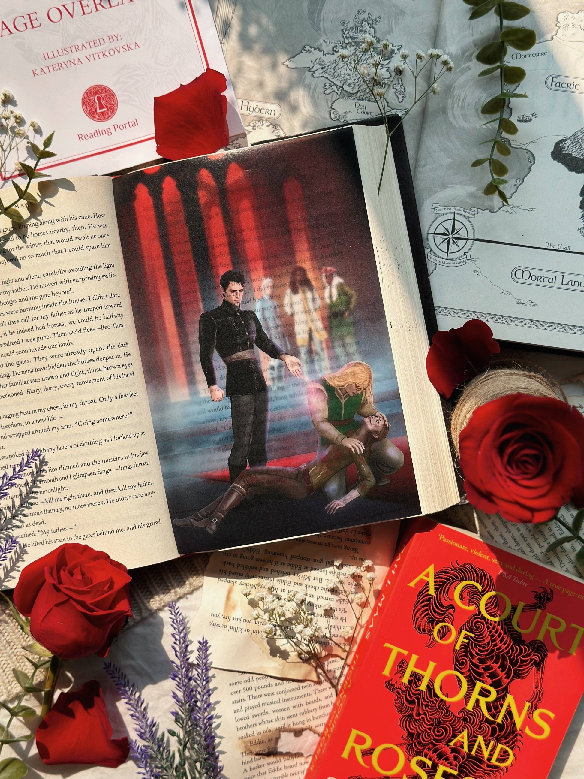 Bookish gifts for ACOTAR fans – US edition hardback overlays with fantasy art