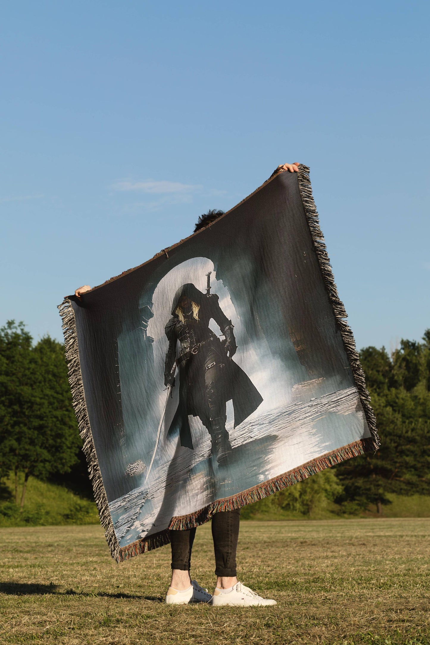 Dark Aelin Galathynius Woven Throw Blanket: Artwork / 52'' × 37''