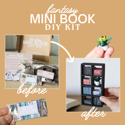 Fantasy Mini Book DIY KIT: White / Deluxe Bookcase