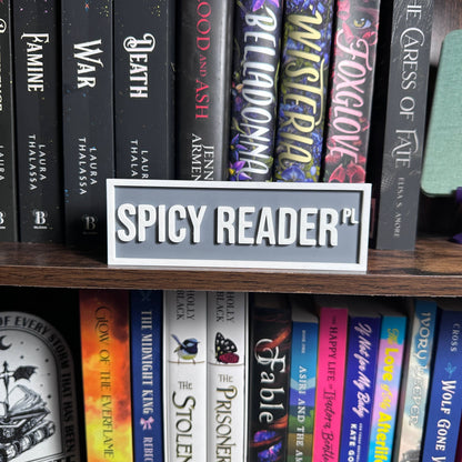 Spicy Reader Street Sign | Bookshelf Decor: Red