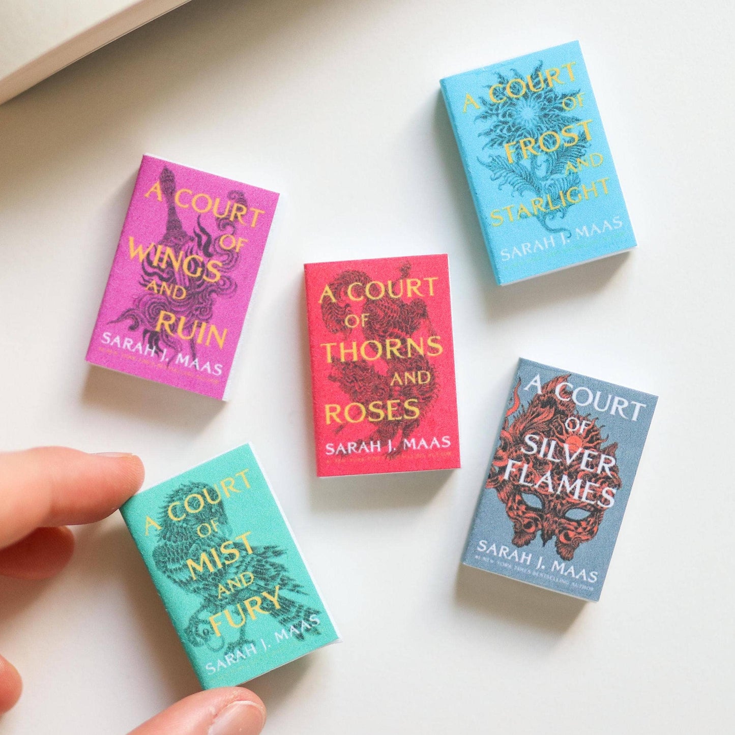 Handmade Mini Sarah J Maas Acotar Series Set Of 5