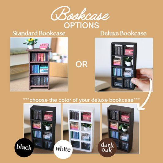 Fantasy Mini Book DIY KIT: White / Deluxe Bookcase