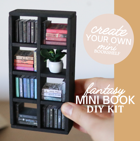 Fantasy Mini Book DIY KIT: White / Deluxe Bookcase