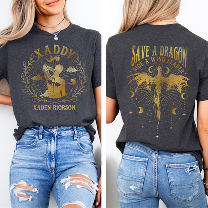 Save a Dragon Ride a Wing Leader Tee: Black / XL
