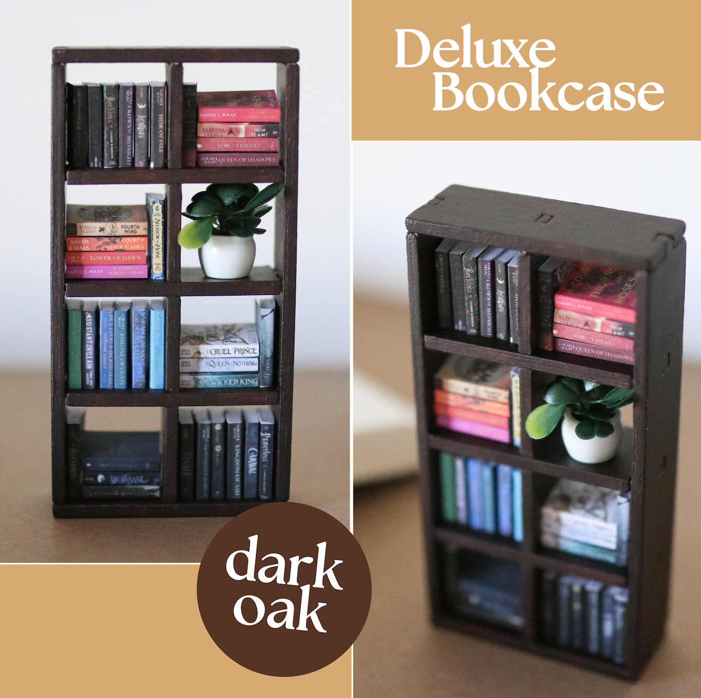 Fantasy Mini Book DIY KIT: White / Deluxe Bookcase