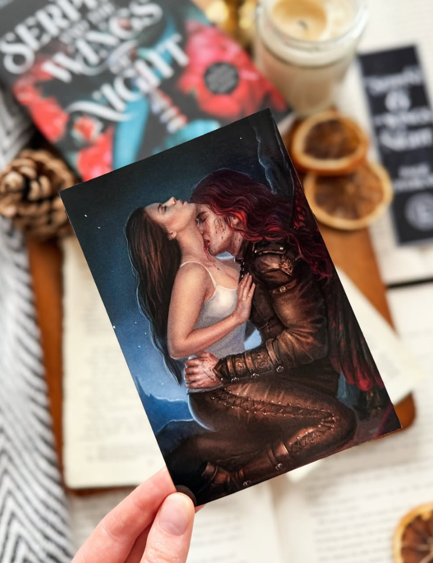 Romantasy gift for audiobook or e-book readers — 4×6 art prints, matte finish