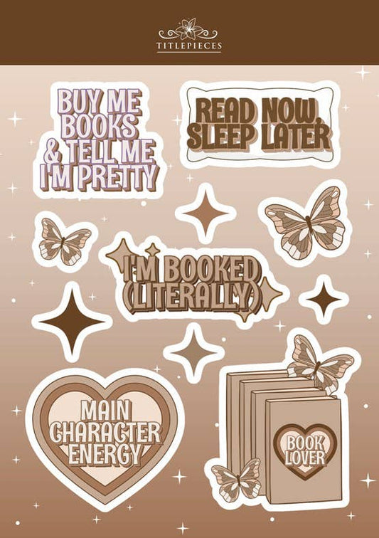 Bookish A5 Sticker Sheets: Bookish Winter