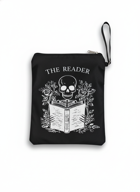 The "Silent Reader" Book Pouch – Gothic Skeleton Sling