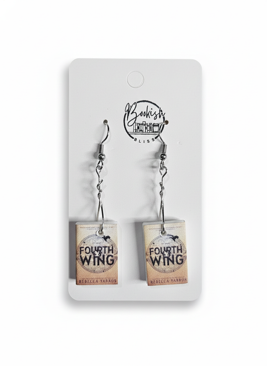 Fourth Wing Miniature Book Earrings