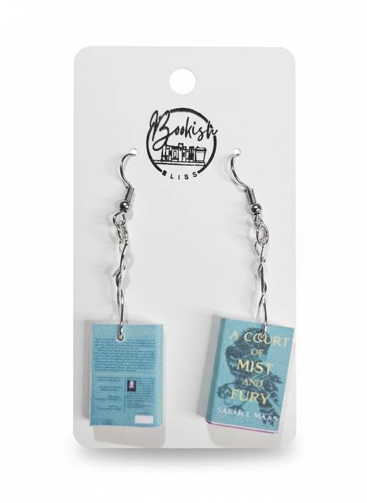 A Court of Mist and Fury Miniature Book Earrings
