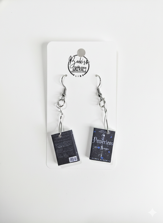 Powerless Miniature Book Earrings