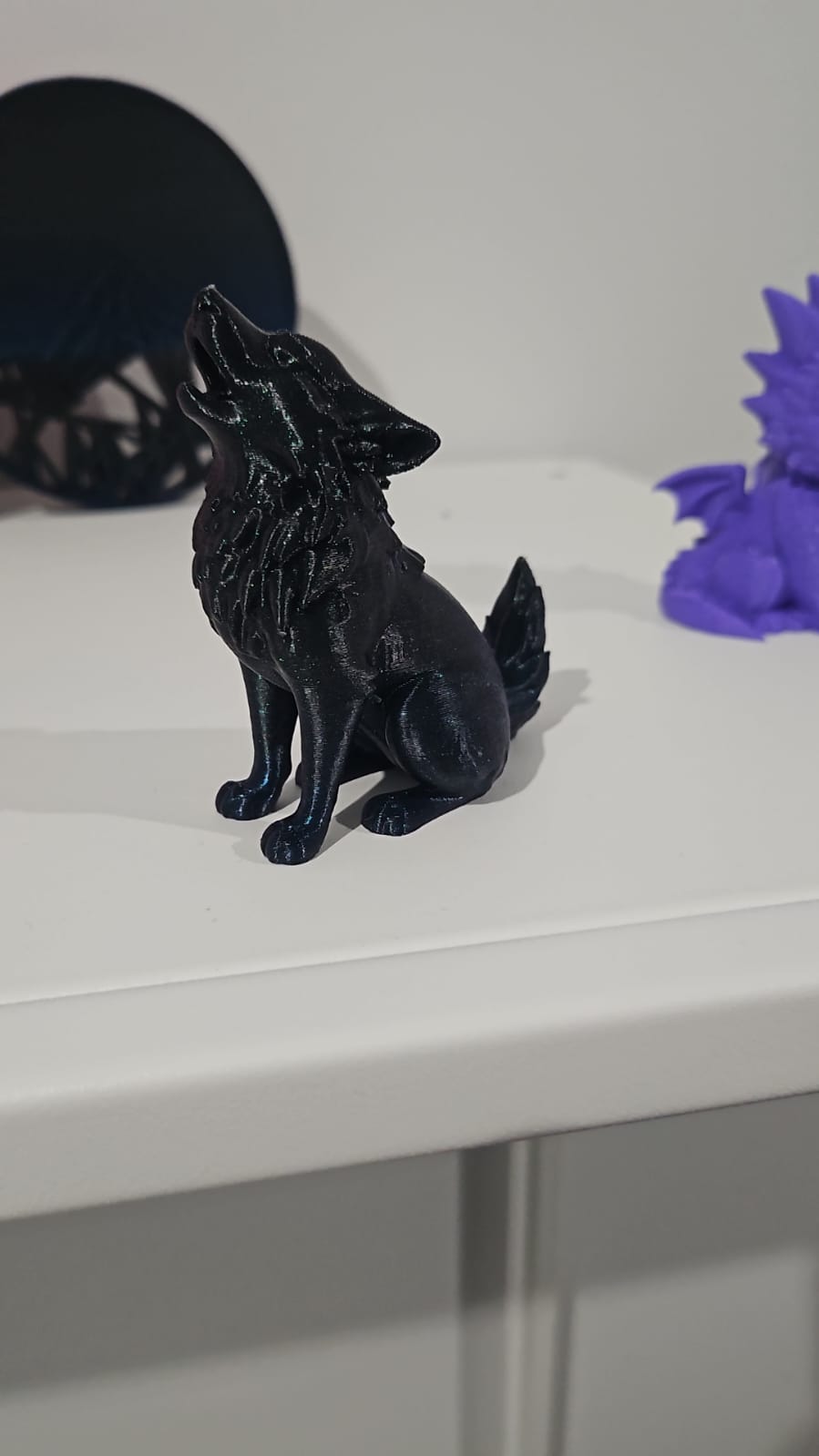 The Midnight Alpha Wolf – Articulated Desk Companion