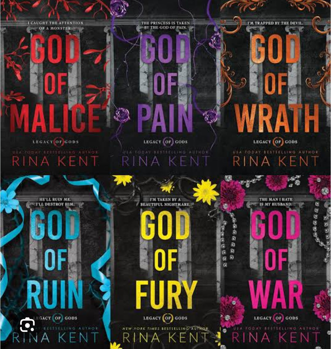 Legacy of Gods Series 6-Book Set Cover (dark college mafia romance)