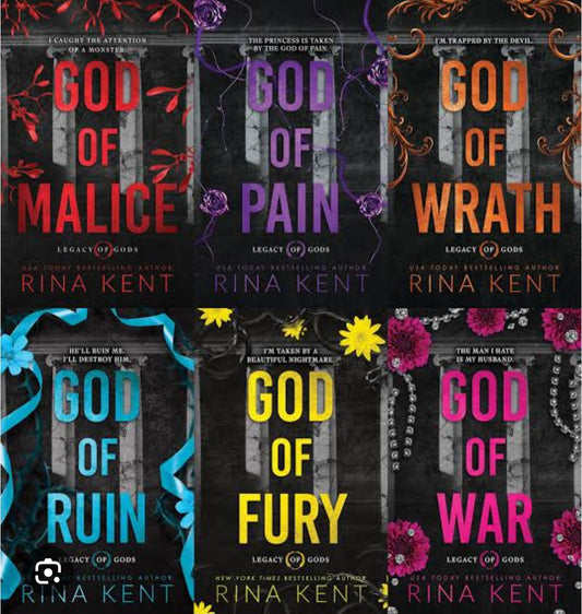 Legacy of Gods Series 6-Book Set Cover (dark college mafia romance)