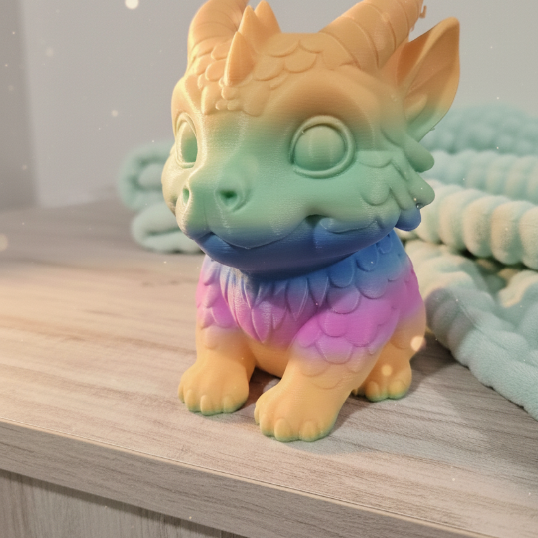 The Prism Scale Wyvern – Rainbow Articulated Companion