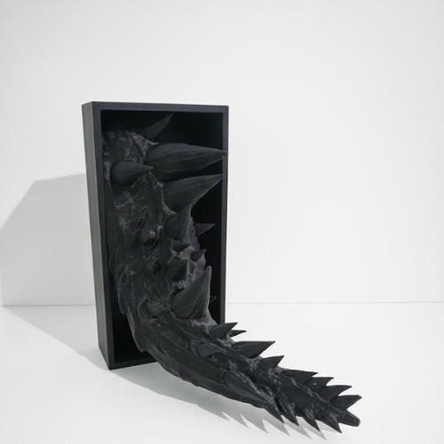Shadow Sovereign Dragon Bookends | Fourth Wing Fantasy Shelf Decor