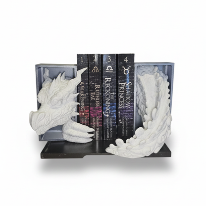 The "Alabaster Arch" Dragon Bookends