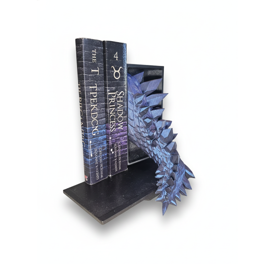 The "Obsidian Orbit" Dragon Bookends – Midnight Shimmer Edition
