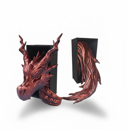 CINDERCLAW (BLACK AND RED DRAGON BOOKEND)