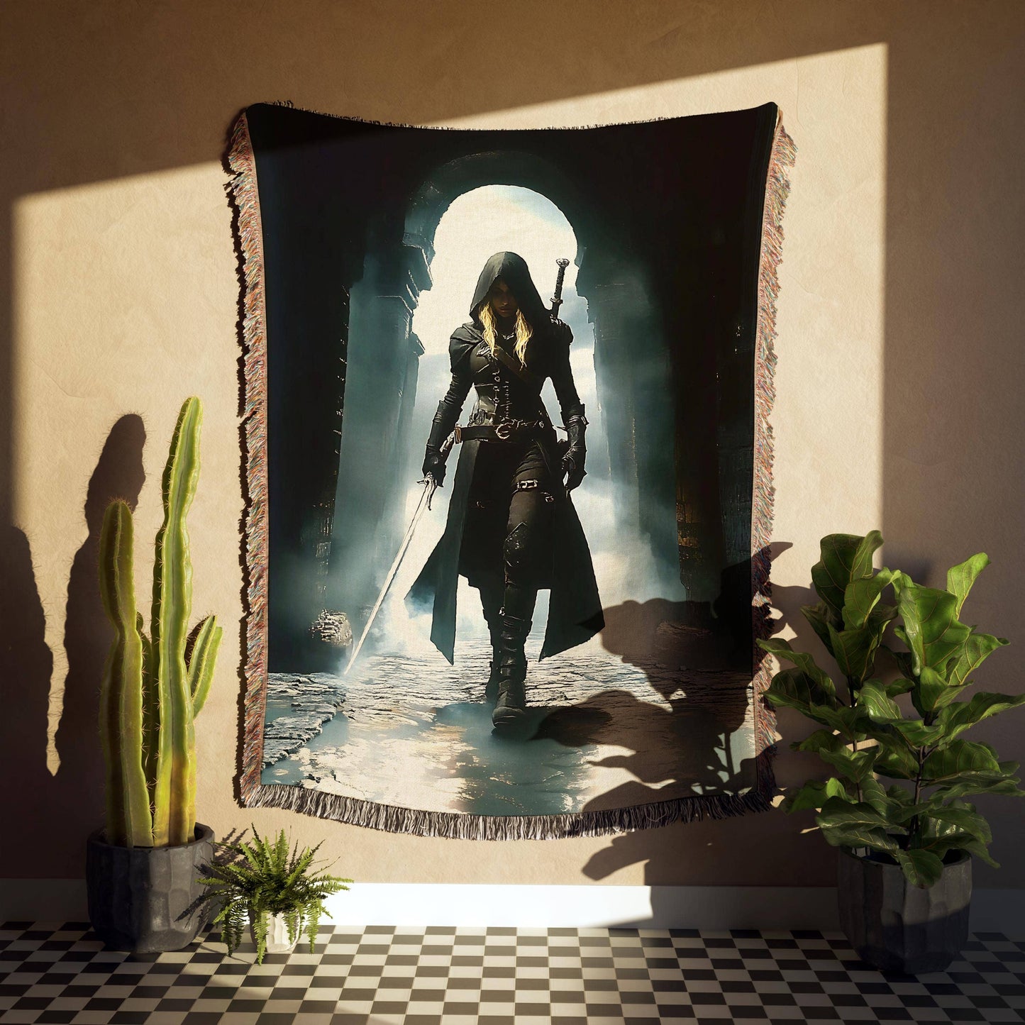 Dark Aelin Galathynius Woven Throw Blanket: Artwork / 52'' × 37''
