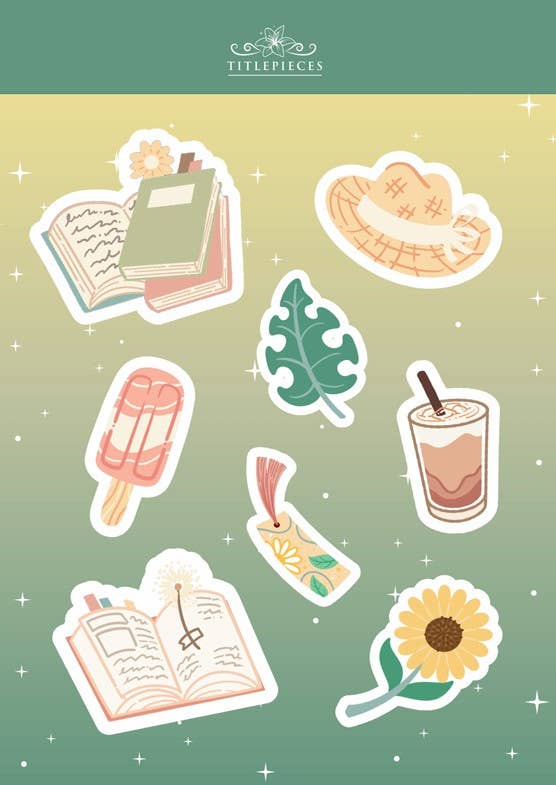 Bookish A5 Sticker Sheets: Bookish Winter