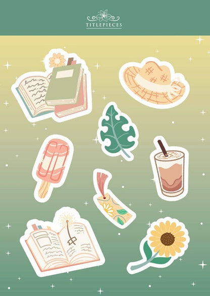 Bookish A5 Sticker Sheets: Bookish Winter