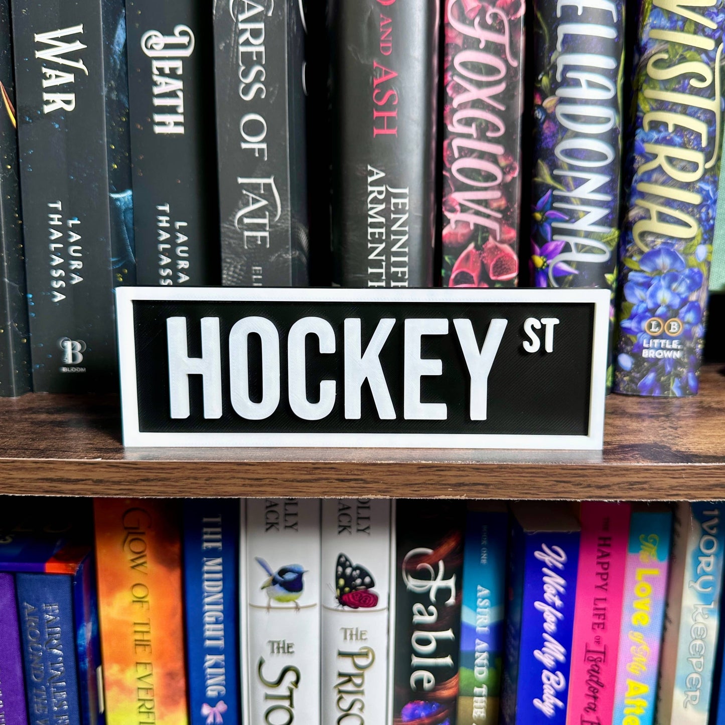 Hockey Street Sign | Bookshelf Decor: Blue