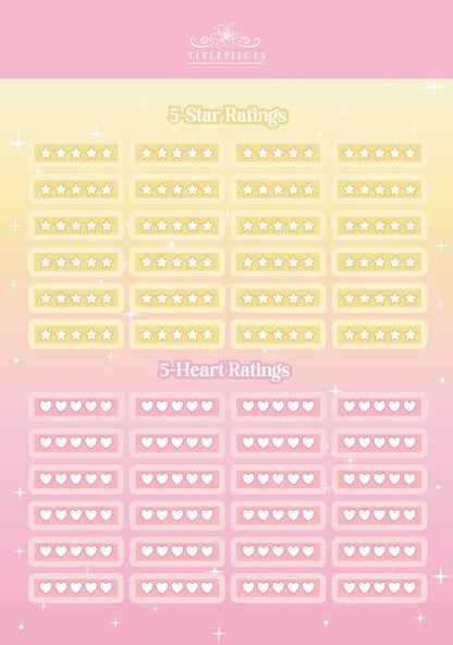 Bookish A5 Sticker Sheets: Bookish Winter