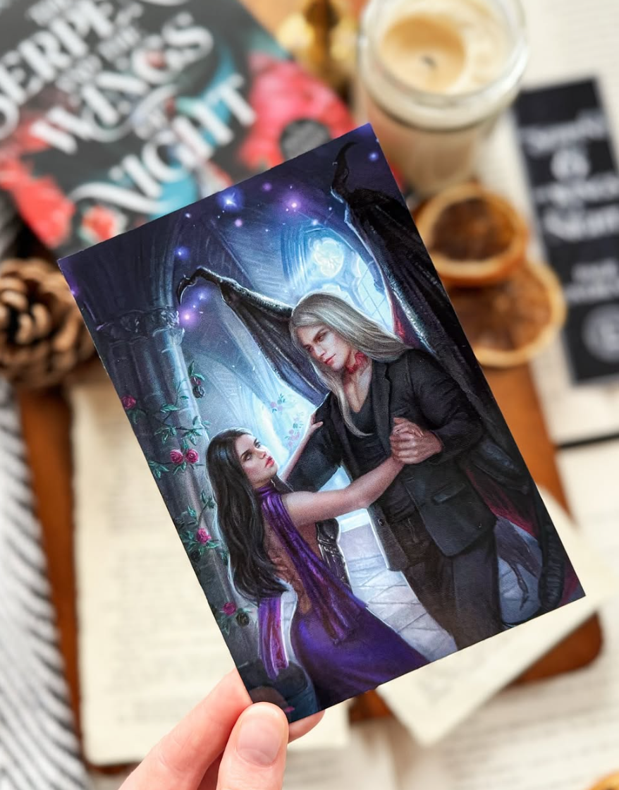 Oraya and Raihn illustration 4×6 mini print — romantasy book art