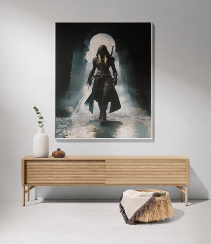 Dark Aelin Galathynius Woven Throw Blanket: Artwork / 52'' × 37''