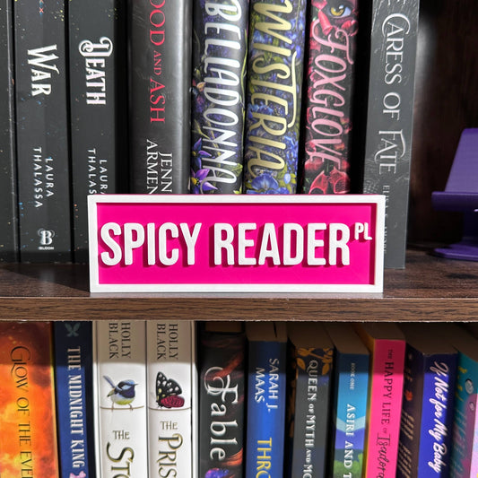 Spicy Reader Street Sign | Bookshelf Decor: Red