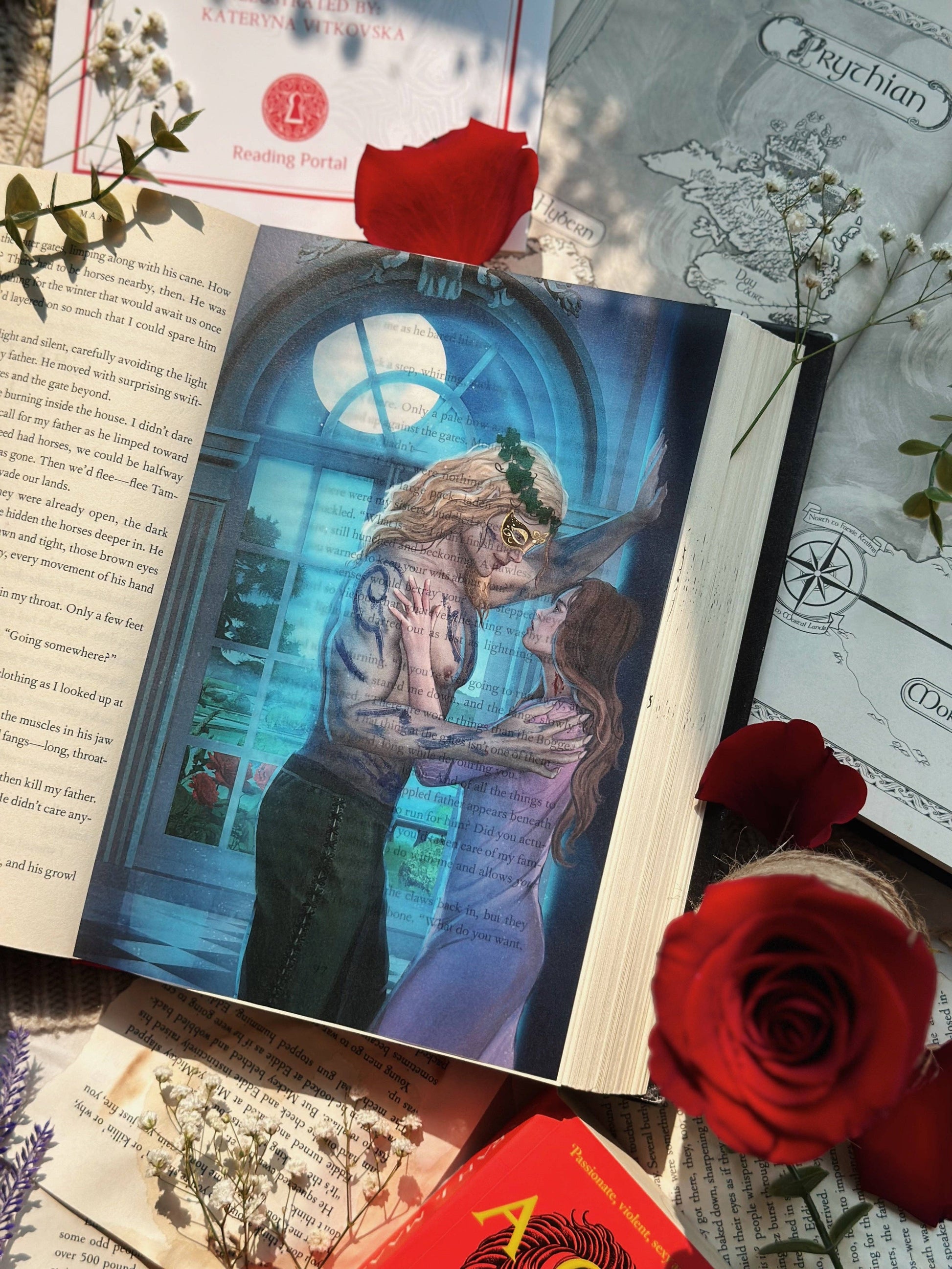 Bookish gifts for ACOTAR fans – US edition hardback overlays with fantasy art